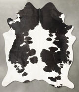 Black and White X-Large Brazilian Cowhide Rug 7'7"H x 6'6"W #B28876 by Hudson Hides