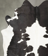 Black and White X-Large Brazilian Cowhide Rug 7'7"H x 6'6"W #B28876 by Hudson Hides