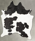 Black and White XX-Large Brazilian Cowhide Rug 8'8"H x 6'11"W #B28877 by Hudson Hides