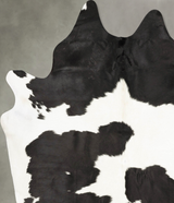 Black and White XX-Large Brazilian Cowhide Rug 8'8"H x 6'11"W #B28877 by Hudson Hides