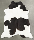 Black and White X-Large Brazilian Cowhide Rug 7'2"H x 6'3"W #B28908 by Hudson Hides