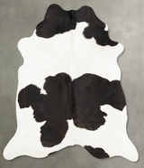 Black and White X-Large Brazilian Cowhide Rug 7'2"H x 6'3"W #B28908 by Hudson Hides