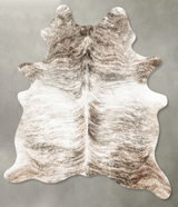 Grey Brindle X-Large Brazilian Cowhide Rug 7'7"H x 5'8"W #B28914 by Hudson Hides