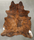 Medium Brindle X-Large Brazilian Cowhide Rug 7'1"H x 5'11"W #B28924 by Hudson Hides