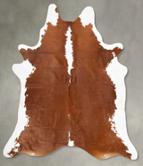 Brown and White Regular XX-Large Brazilian Cowhide Rug 8'7"H x 7'4"W #B28932 by Hudson Hides