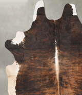 Dark Brindle XX-Large Brazilian Cowhide Rug 9'1"H x 7'2"W #B28936 by Hudson Hides