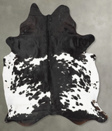 Black and White XX-Large Brazilian Cowhide Rug 8'1"H x 6'7"W #B28944 by Hudson Hides