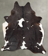 Chocolate and White XX-Large Brazilian Cowhide Rug 8'10"H x 6'4"W #B28946 by Hudson Hides