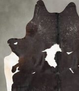 Chocolate and White XX-Large Brazilian Cowhide Rug 8'10"H x 6'4"W #B28946 by Hudson Hides