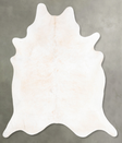 Ivory with Beige XX-Large Brazilian Cowhide Rug 7'7"H x 6'11"W #B28947 by Hudson Hides