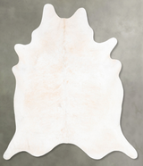 Ivory with Beige XX-Large Brazilian Cowhide Rug 7'7"H x 6'11"W #B28947 by Hudson Hides