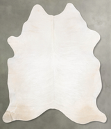Ivory with Beige XX-Large Brazilian Cowhide Rug 8'8"H x 6'11"W #B28951 by Hudson Hides