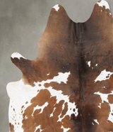 Chocolate and White XX-Large Brazilian Cowhide Rug 8'3"H x 6'9"W #B28953 by Hudson Hides