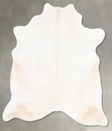 Ivory with Beige X-Large Brazilian Cowhide Rug 7'2"H x 6'3"W #B28956 by Hudson Hides