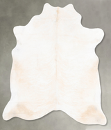 Ivory with Beige X-Large Brazilian Cowhide Rug 7'2"H x 6'3"W #B28956 by Hudson Hides