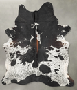 Salt and Pepper Black XX-Large Brazilian Cowhide Rug 8'6"H x 6'6"W #B28958 by Hudson Hides