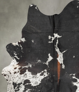Salt and Pepper Black XX-Large Brazilian Cowhide Rug 8'6"H x 6'6"W #B28958 by Hudson Hides