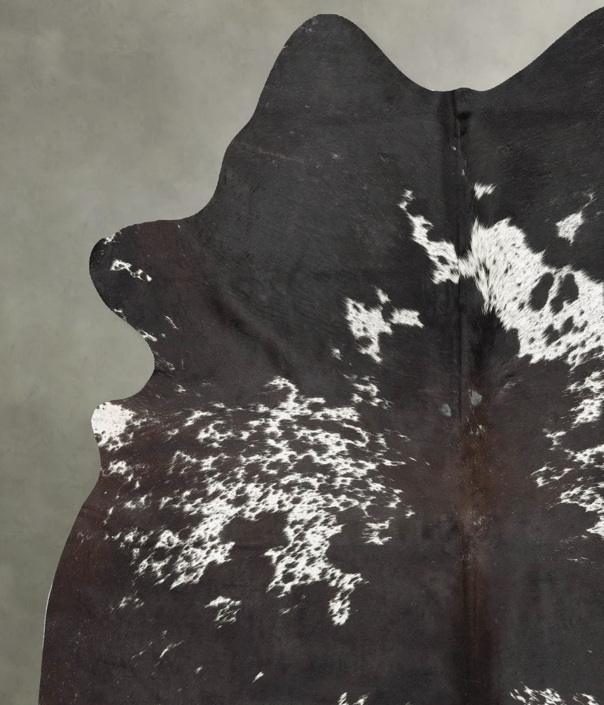 Salt and Pepper Black X-Large Brazilian Cowhide Rug 7'10"H x 6'3"W #B28959 by Hudson Hides