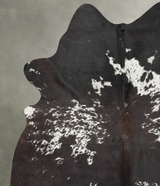 Salt and Pepper Black X-Large Brazilian Cowhide Rug 7'10"H x 6'3"W #B28959 by Hudson Hides