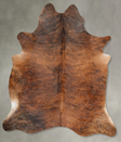 Medium Brindle XX-Large Brazilian Cowhide Rug 8'1"H x 6'7"W #B28962 by Hudson Hides