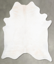 Ivory with Beige XX-Large Brazilian Cowhide Rug 8'0"H x 6'8"W #B28966 by Hudson Hides