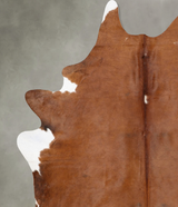 Brown and White Regular X-Large Brazilian Cowhide Rug 8'0"H x 6'0"W #B28967 by Hudson Hides