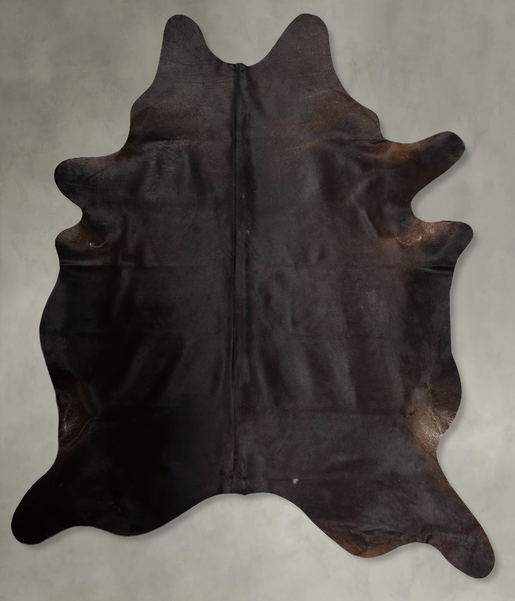 Solid Black Cowhide Rug #B28977