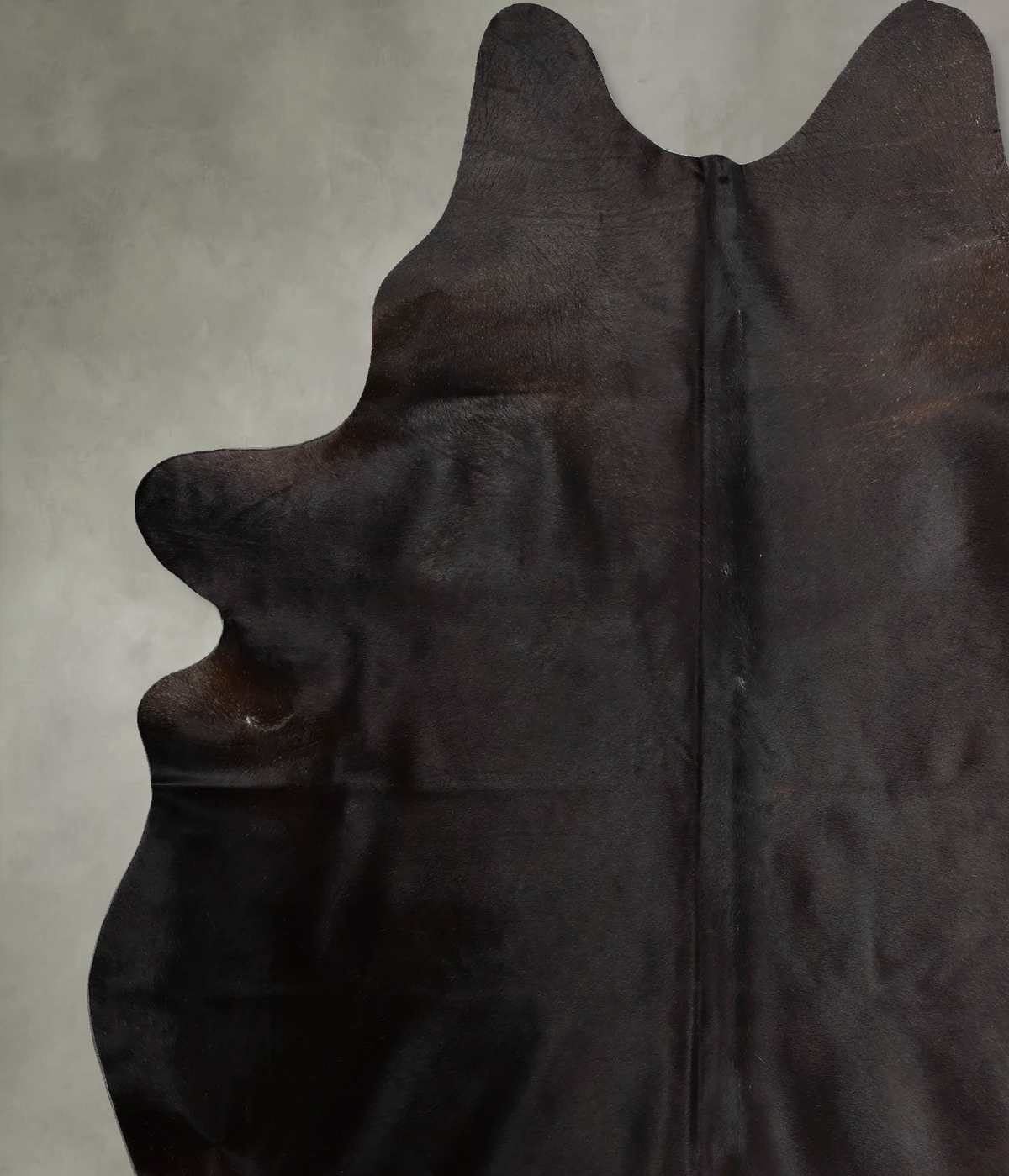 Solid Black XX-Large Brazilian Cowhide Rug 8'6"H x 6'10"W #B28977 by Hudson Hides