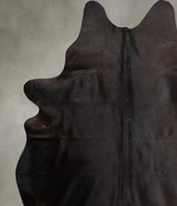 Solid Black XX-Large Brazilian Cowhide Rug 8'6"H x 6'10"W #B28977 by Hudson Hides