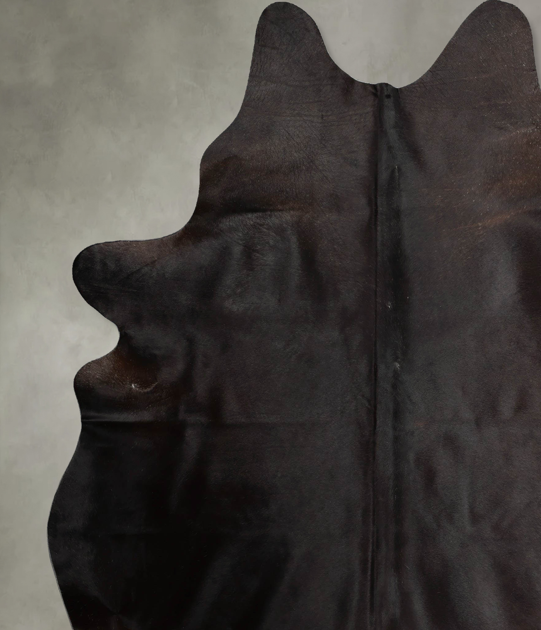 Solid Black Cowhide Rug #B28977