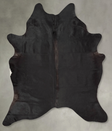 Solid Black X-Large Brazilian Cowhide Rug 7'7"H x 6'3"W #B28978 by Hudson Hides