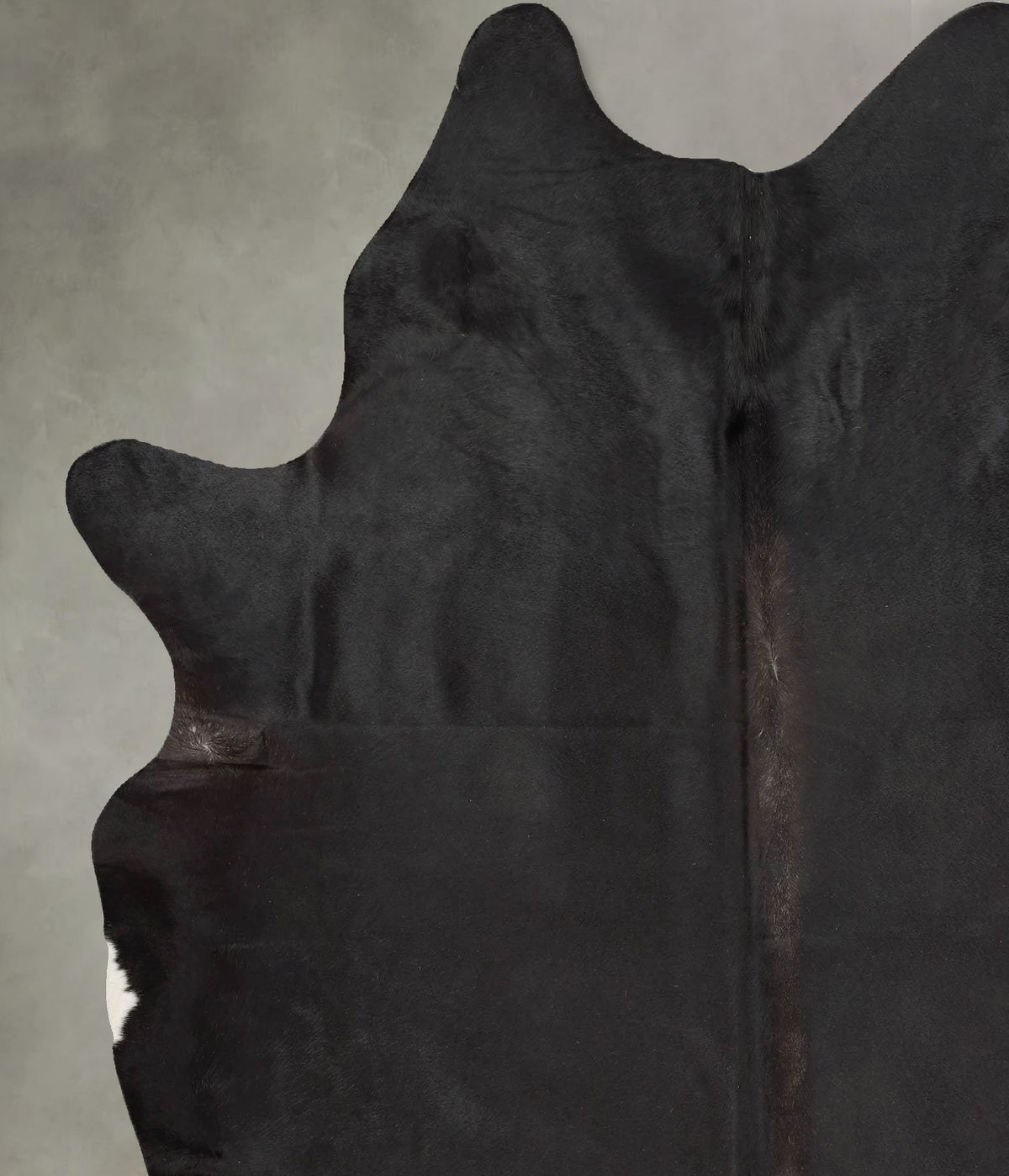 Solid Black X-Large Brazilian Cowhide Rug 7'7"H x 6'3"W #B28978 by Hudson Hides