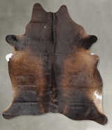 Chocolate X-Large Brazilian Cowhide Rug 7'11"H x 6'2"W #B28982 by Hudson Hides