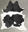 Black and White X-Large Brazilian Cowhide Rug 7'9"H x 6'1"W #B28983 by Hudson Hides