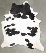 Black and White XX-Large Brazilian Cowhide Rug 9'1"H x 6'7"W #B28985 by Hudson Hides