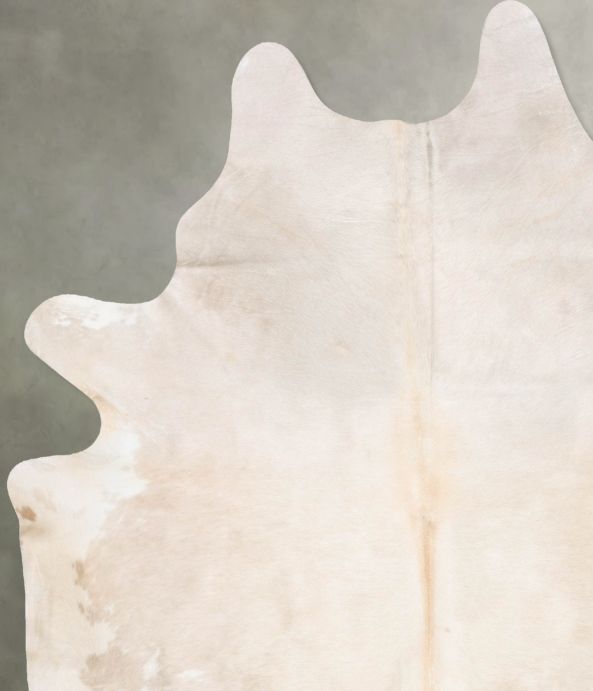 Ivory with Beige XX-Large Brazilian Cowhide Rug 8'6"H x 6'7"W #B28987 by Hudson Hides