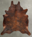 Dark Brindle XX-Large Brazilian Cowhide Rug 8'6"H x 7'2"W #B28990 by Hudson Hides