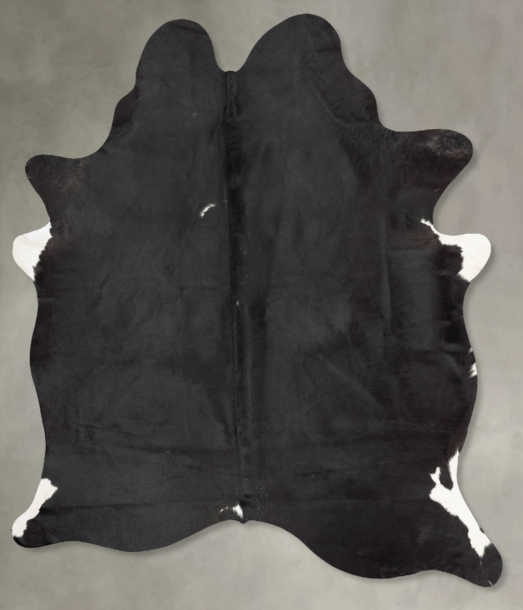 Solid Black Cowhide Rug #B29002