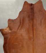 Solid Brown XX-Large Brazilian Cowhide Rug 7'8"H x 7'0"W #B29006 by Hudson Hides