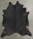 Solid Black XX-Large Brazilian Cowhide Rug 8'4"H x 7'1"W #B29010 by Hudson Hides