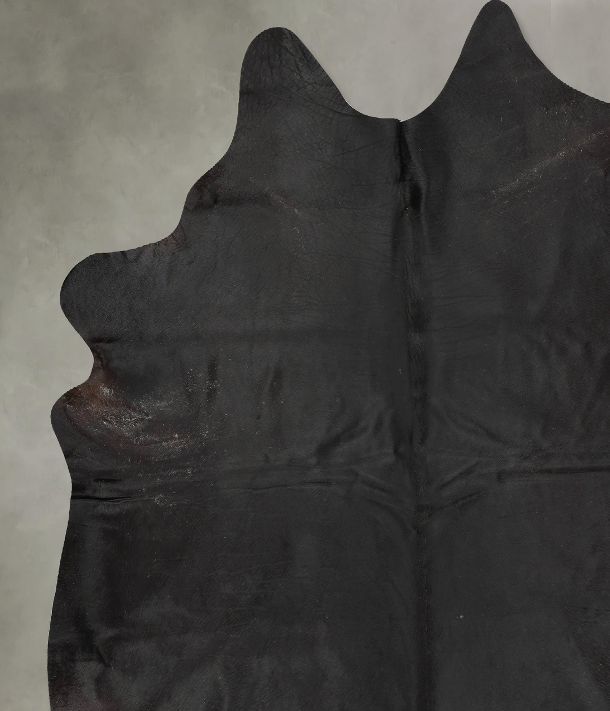 Solid Black XX-Large Brazilian Cowhide Rug 8'4"H x 7'1"W #B29010 by Hudson Hides