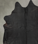 Solid Black XX-Large Brazilian Cowhide Rug 8'4"H x 7'1"W #B29010 by Hudson Hides