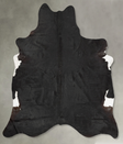 Solid Black XX-Large Brazilian Cowhide Rug 8'5"H x 7'0"W #B29011 by Hudson Hides