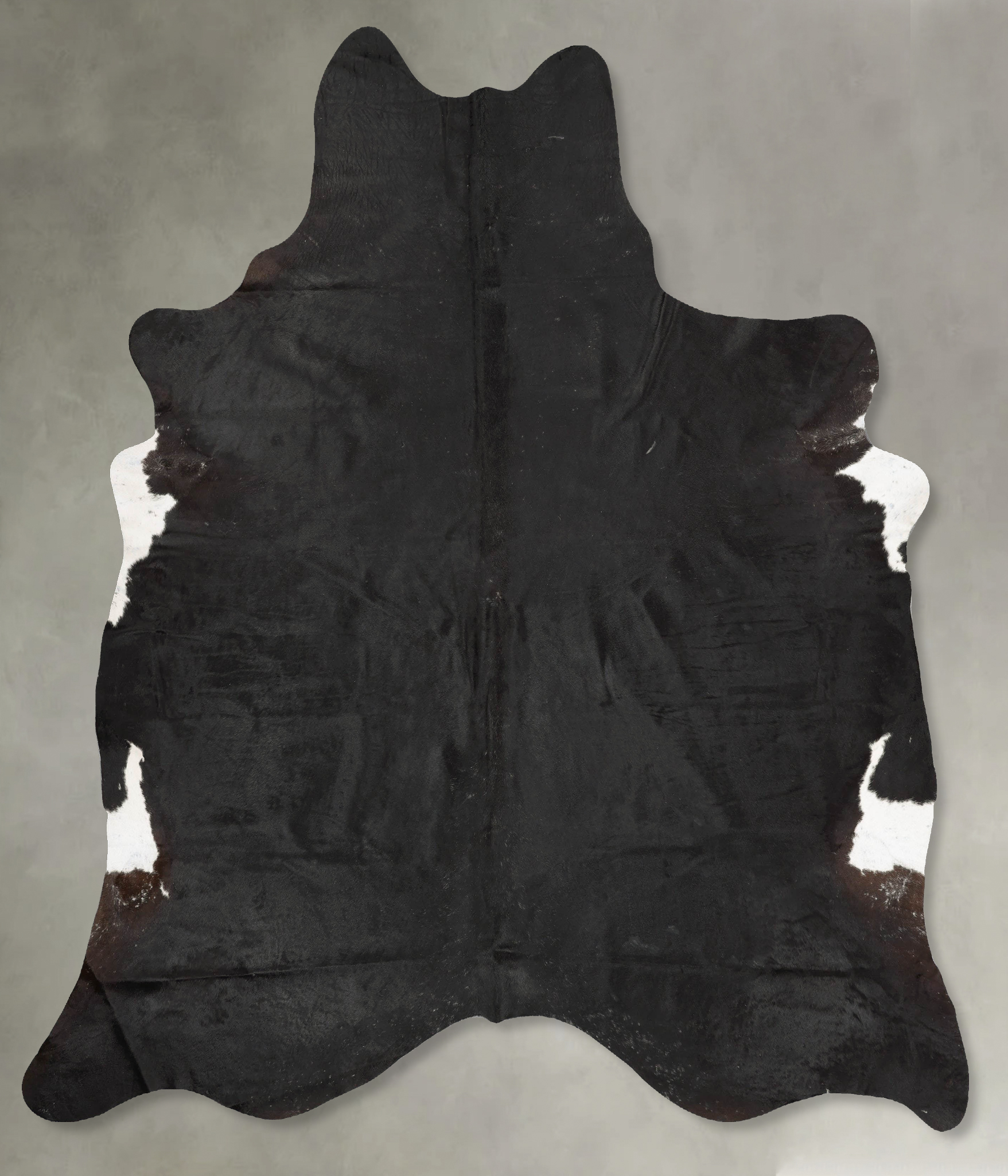 Solid Black Cowhide Rug #B29011