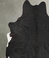 Solid Black XX-Large Brazilian Cowhide Rug 8'5"H x 7'0"W #B29011 by Hudson Hides