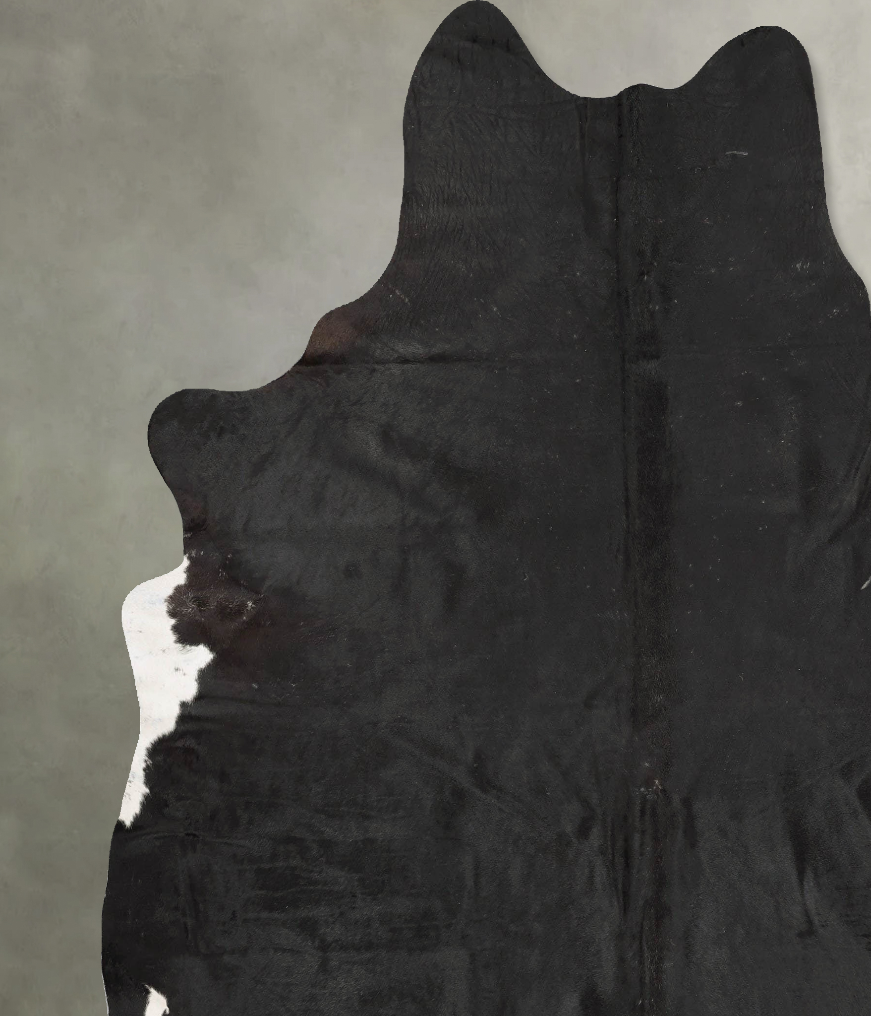 Solid Black Cowhide Rug #B29011