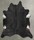 Solid Black XX-Large Brazilian Cowhide Rug 8'9"H x 7'4"W #B29012 by Hudson Hides