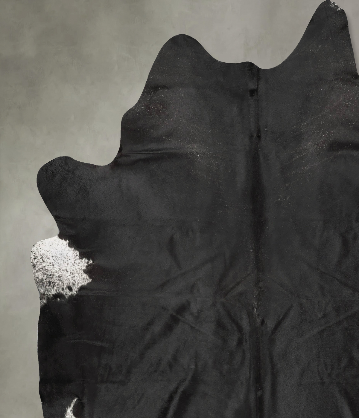Solid Black XX-Large Brazilian Cowhide Rug 8'9"H x 7'4"W #B29012 by Hudson Hides