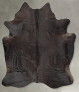 Solid Black X-Large Brazilian Cowhide Rug 7'4"H x 6'4"W #B29013 by Hudson Hides