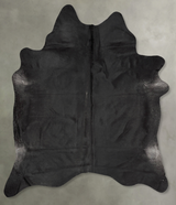 Solid Black XX-Large Brazilian Cowhide Rug 8'2"H x 6'8"W #B29014 by Hudson Hides